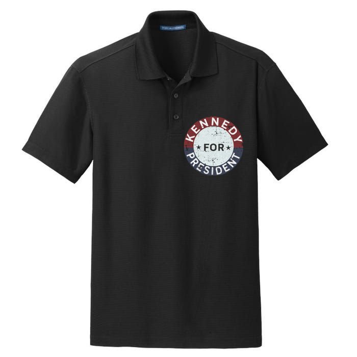 RFK Vintage Kennedy For President JFK American Dry Zone Grid Polo