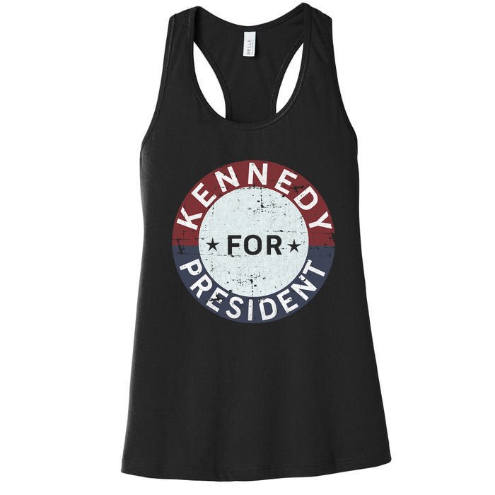 RFK Vintage Kennedy For President JFK American Women's Racerback Tank