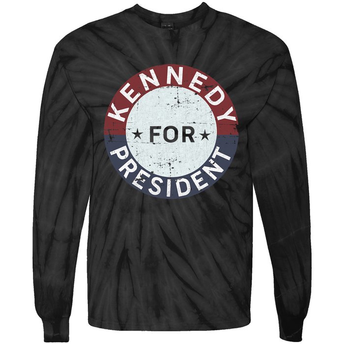 RFK Vintage Kennedy For President JFK American Tie-Dye Long Sleeve Shirt