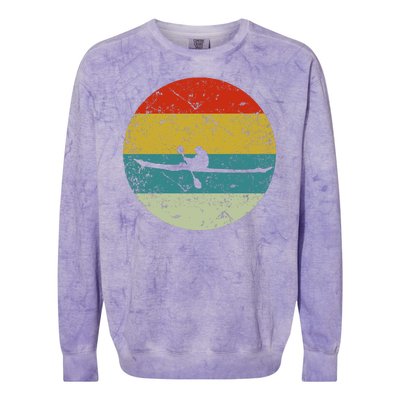 Retro Vintage Kayak Colorblast Crewneck Sweatshirt