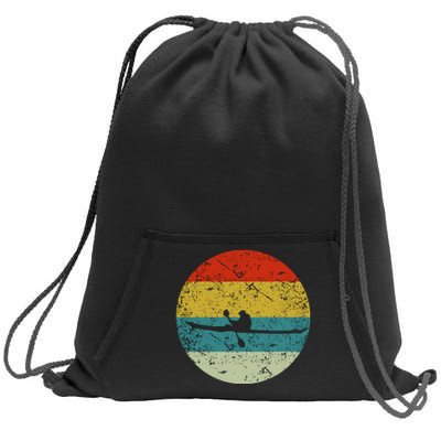 Retro Vintage Kayak Sweatshirt Cinch Pack Bag