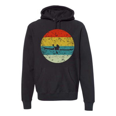 Retro Vintage Kayak Premium Hoodie