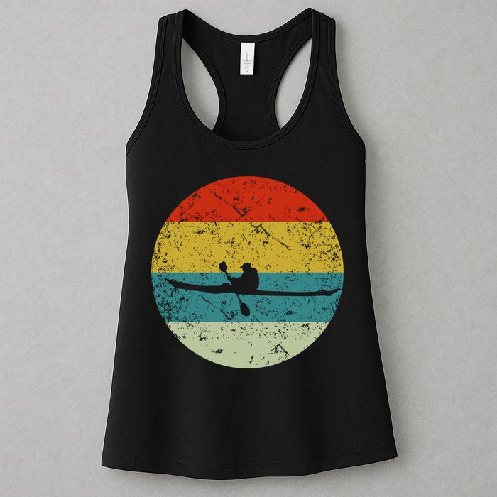 Retro Vintage Kayak Womens Tank Top