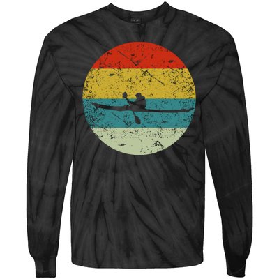 Retro Vintage Kayak Tie-Dye Long Sleeve Shirt