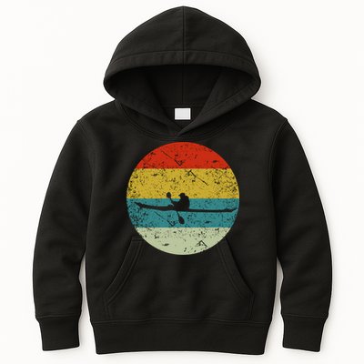 Retro Vintage Kayak Kids Hoodie