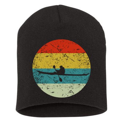 Retro Vintage Kayak Short Acrylic Beanie