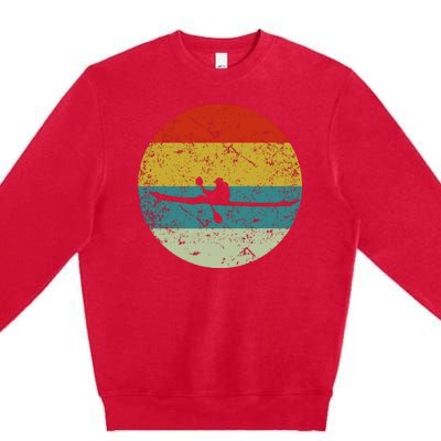 Retro Vintage Kayak Premium Crewneck Sweatshirt