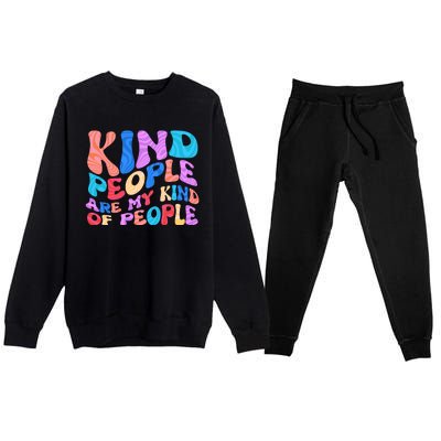 Retro Vintage Kind People Are My Kind Of People Premium Crewneck Sweatsuit Set