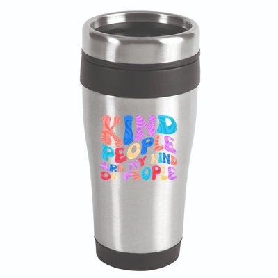 Retro Vintage Kind People Are My Kind Of People 16oz Travel Tumbler