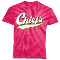 Retro Chiefs Fan Logo Kids Tie-Dye T-Shirt