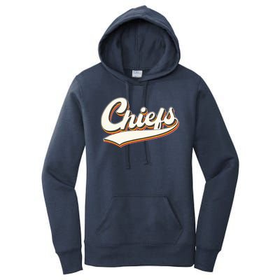 Retro Chiefs Fan Logo Women's Pullover Hoodie