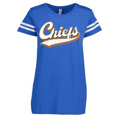 Retro Chiefs Fan Logo Enza Ladies Jersey Football T-Shirt