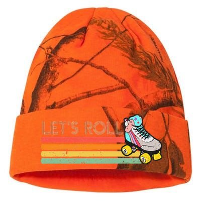 Retro Vintage Lets Roll Roller Skating Skater Skate 80s 70s Kati Licensed 12" Camo Beanie