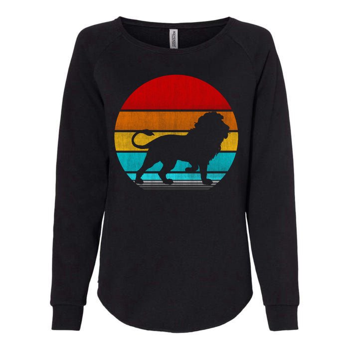 Retro Vintage Lion Womens California Wash Sweatshirt