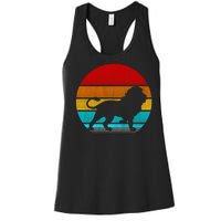 Retro Vintage Lion Women's Racerback Tank