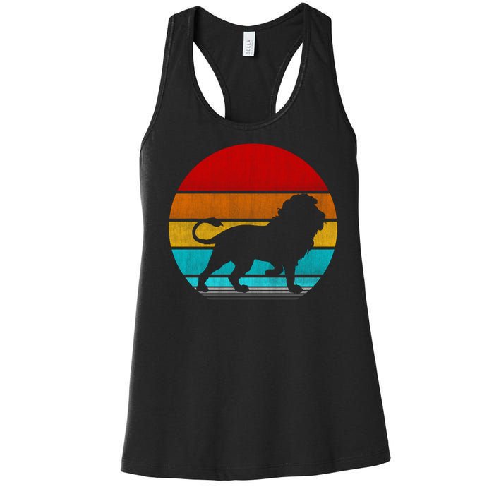 Retro Vintage Lion Women's Racerback Tank