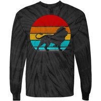 Retro Vintage Lion Tie-Dye Long Sleeve Shirt