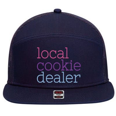 Retro Vintage Local Cookie Dealer Funny Baking Cookie Lover 7 Panel Mesh Trucker Snapback Hat