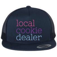 Retro Vintage Local Cookie Dealer Funny Baking Cookie Lover Flat Bill Trucker Hat