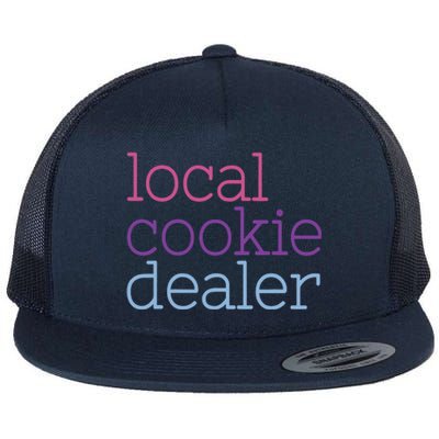 Retro Vintage Local Cookie Dealer Funny Baking Cookie Lover Flat Bill Trucker Hat