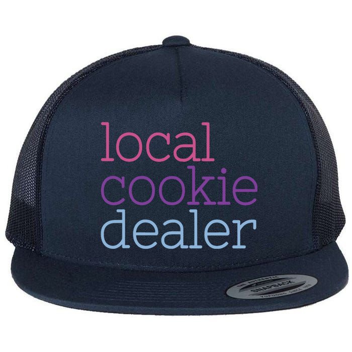 Retro Vintage Local Cookie Dealer Funny Baking Cookie Lover Flat Bill Trucker Hat