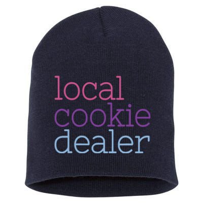 Retro Vintage Local Cookie Dealer Funny Baking Cookie Lover Short Acrylic Beanie