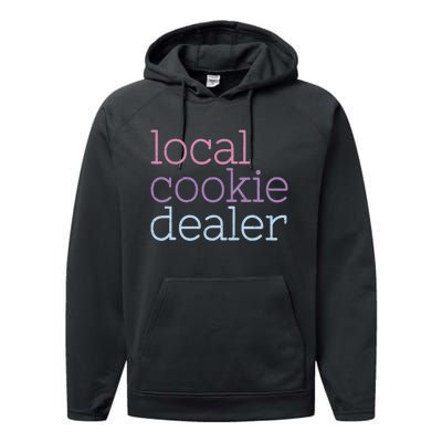 Retro Vintage Local Cookie Dealer Funny Baking Cookie Lover Performance Fleece Hoodie