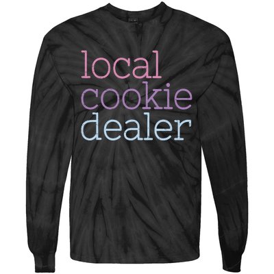 Retro Vintage Local Cookie Dealer Funny Baking Cookie Lover Tie-Dye Long Sleeve Shirt