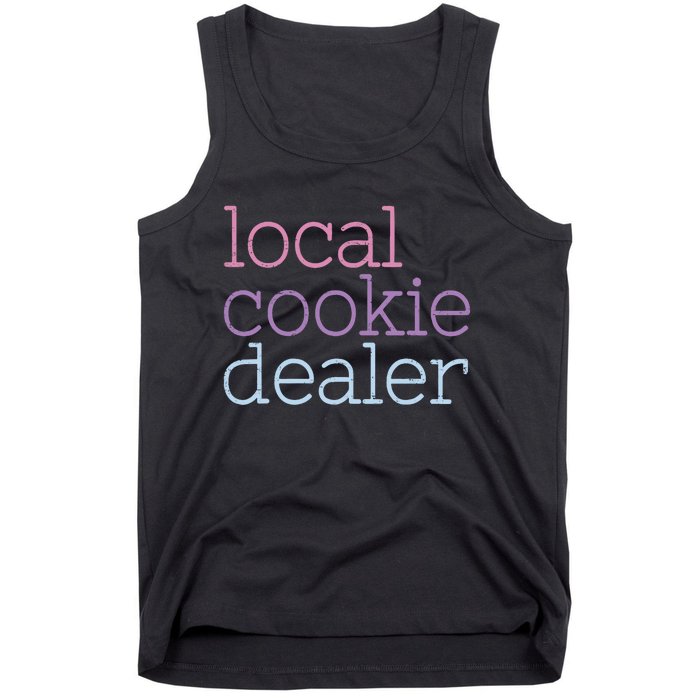 Retro Vintage Local Cookie Dealer Funny Baking Cookie Lover Tank Top