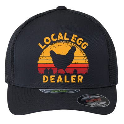 Retro Vintage Local Egg Dealer Farmer Chicken Egg Lover Flexfit Unipanel Trucker Cap