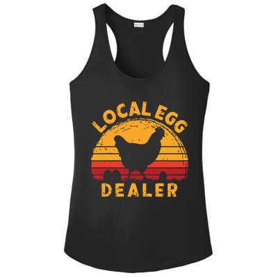 Retro Vintage Local Egg Dealer Farmer Chicken Egg Lover Ladies PosiCharge Competitor Racerback Tank