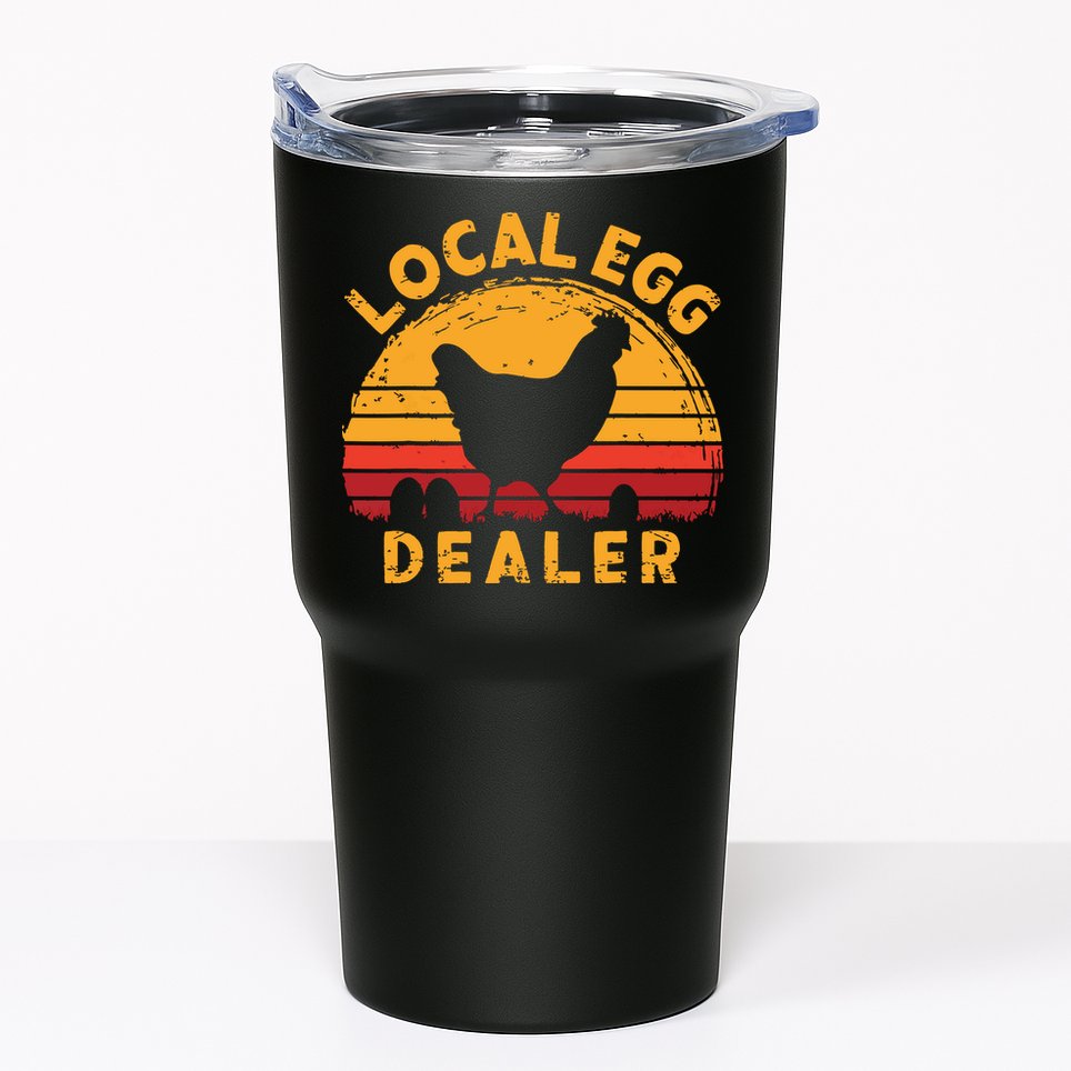 Retro Vintage Local Egg Dealer Farmer Chicken Egg Lover Tumbler