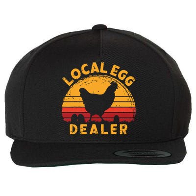 Retro Vintage Local Egg Dealer Farmer Chicken Egg Lover Wool Snapback Cap