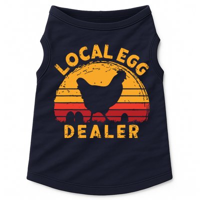 Retro Vintage Local Egg Dealer Farmer Chicken Egg Lover Doggie Tank