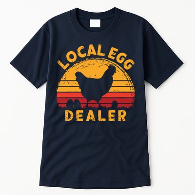 Retro Vintage Local Egg Dealer Farmer Chicken Egg Lover Tall T-Shirt