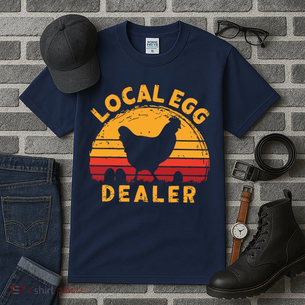 Retro Vintage Local Egg Dealer Farmer Chicken Egg Lover Tall T-Shirt