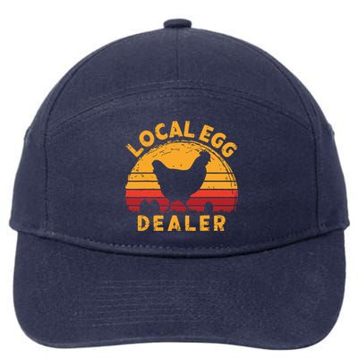 Retro Vintage Local Egg Dealer Farmer Chicken Egg Lover 7-Panel Snapback Hat