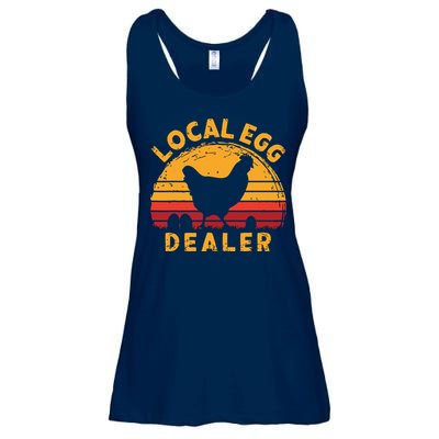 Retro Vintage Local Egg Dealer Farmer Chicken Egg Lover Ladies Essential Flowy Tank