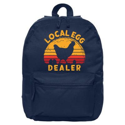 Retro Vintage Local Egg Dealer Farmer Chicken Egg Lover 16 in Basic Backpack