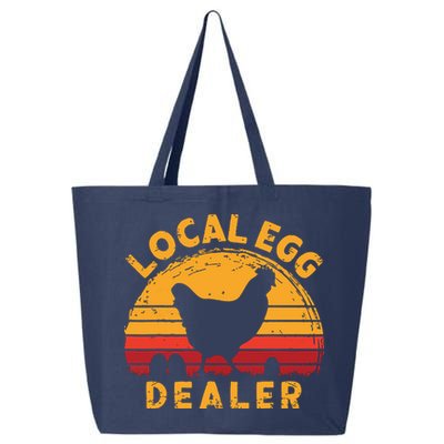 Retro Vintage Local Egg Dealer Farmer Chicken Egg Lover 25L Jumbo Tote