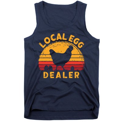 Retro Vintage Local Egg Dealer Farmer Chicken Egg Lover Tank Top