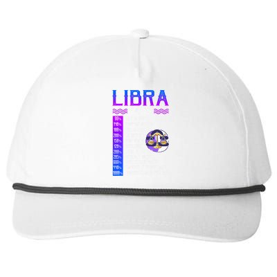 Retro Vintage Libra Facts Zodiac Sign Birthday Horoscope Funny Gift Snapback Five-Panel Rope Hat