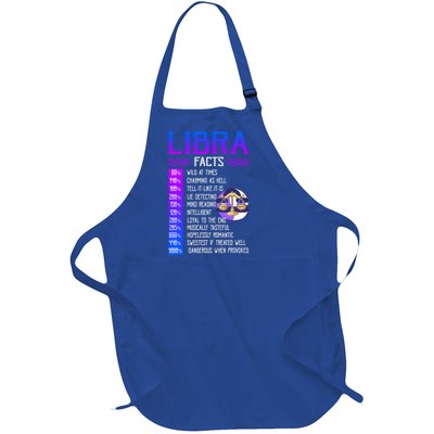 Retro Vintage Libra Facts Zodiac Sign Birthday Horoscope Funny Gift Full-Length Apron With Pockets