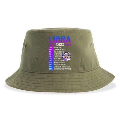 Retro Vintage Libra Facts Zodiac Sign Birthday Horoscope Funny Gift Sustainable Bucket Hat