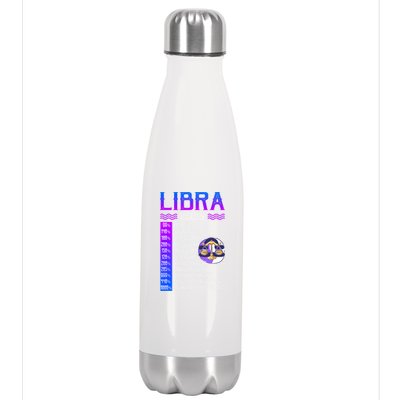 Retro Vintage Libra Facts Zodiac Sign Birthday Horoscope Funny Gift Stainless Steel Insulated Water Bottle