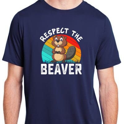 Retro Vintage Love Beavers Adult ChromaSoft Performance T-Shirt