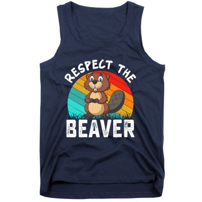 Retro Vintage Love Beavers Tank Top