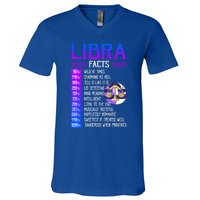 Retro Vintage Libra Facts Zodiac Sign Birthday Horoscope Meaningful Gift V-Neck T-Shirt