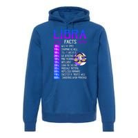 Retro Vintage Libra Facts Zodiac Sign Birthday Horoscope Meaningful Gift Premium Hoodie