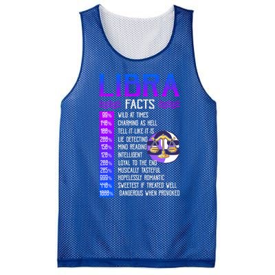 Retro Vintage Libra Facts Zodiac Sign Birthday Horoscope Meaningful Gift Mesh Reversible Basketball Jersey Tank